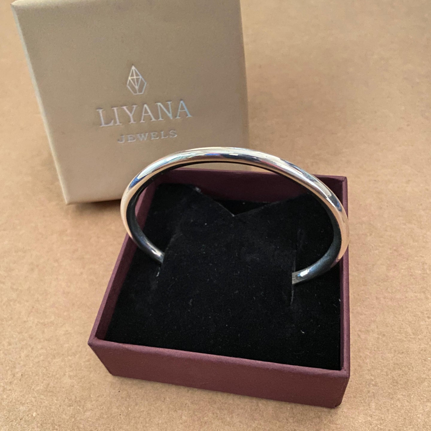 Round Adjustable Kada for Men in Sterling Silver by Liyana Jewels